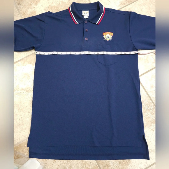 Cooperstown Dreams Park Polo Shirt Men’s Large Blue Ringer Preppy Baseball - Picture 7 of 8